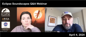 Zoom Q&A session with white woman and white man answering questions